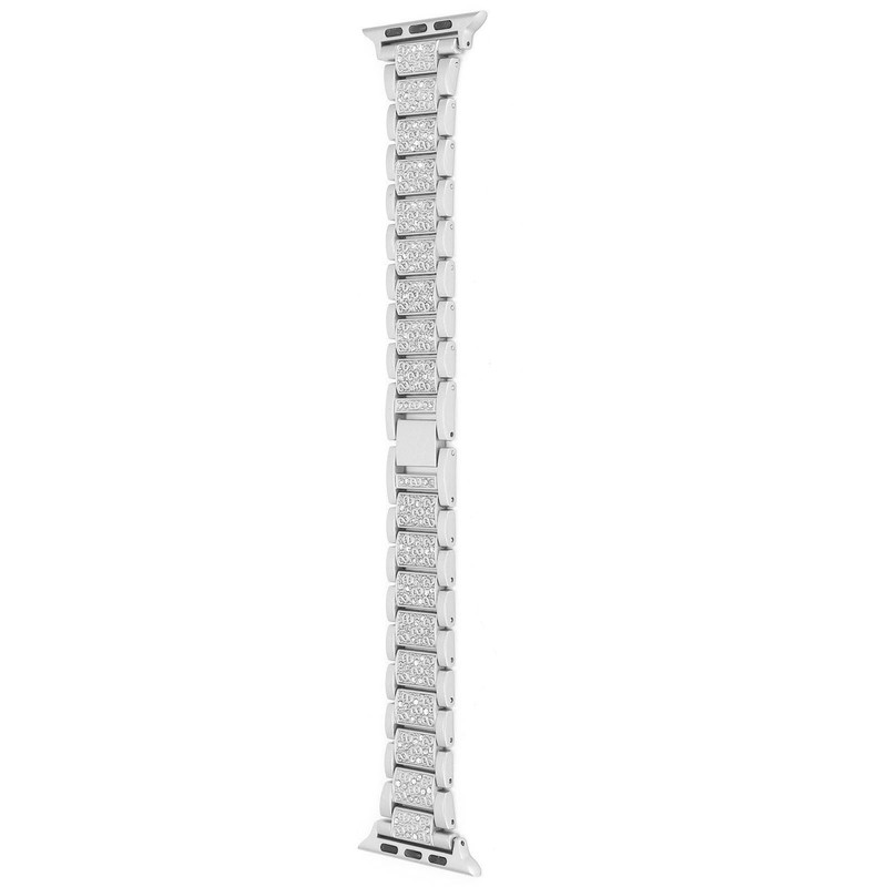 Watch Band Full Rhinestones Strap Metal Wristband Replacement Compatible for