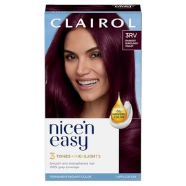Clairol Clairol Nice'n Easy Permanent Hair Dye, 3RV Darkest Burgundy Violet Hair Color, Pack of 1