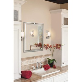 Kichler Hendrik 12" Wall Sconce in Brushed Nickel, 1-Light Modern Wall Mount Light with Satin Etched Cased Opal Glass, (12" H x 5.25" W), 5076NI, 24.75 in