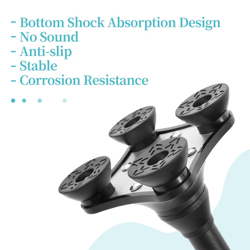 Walking Cane Accessories Durable Replacement Quad Canes Tips, Extra Stability;