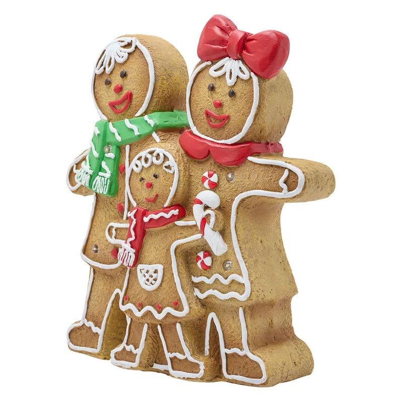The Seasonal Gift Co - LED Gingerbread Family 34.5cm -