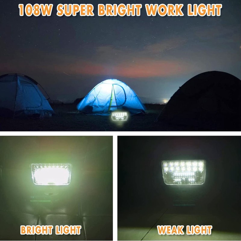 6000lm Cordless LED Work Light Waterproof Emergency 14.4V‑18V Lithium Battery
