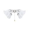 Aspen Creative 23124-4 Transitional Frosted & Clear Ceiling Fan Shade,