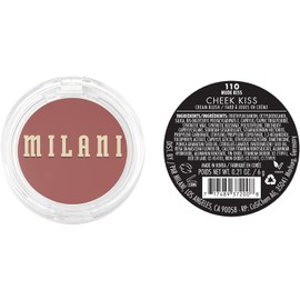 Milani Cheek Kiss Cream Blush- Crema a Gel Blush para mejillas y tinte de labios, Nude Kiss