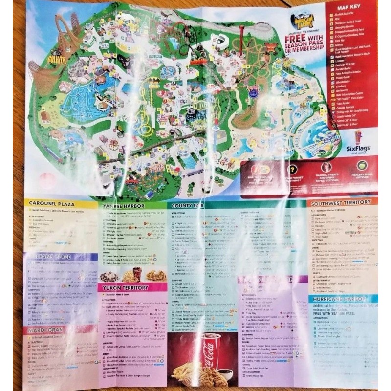 Park Map: Six Flags Great America 2015 - Gurnee, IL