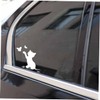 TEHAUX Pet Friendly Car Sticker 4 Pack of Black/White Flapping