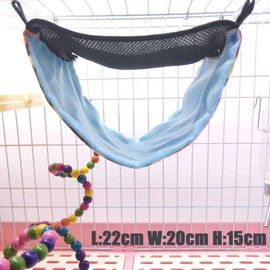 ZOOPOLR Small Pet Animal Hammock, Double Bunkbed Hammock Hanging Bed, Small Animal Cage Toy Accessories for Hamster/Squirrel/Guinea Pig/Chinchillas/Mice/Rats/Mini Dutch Pig