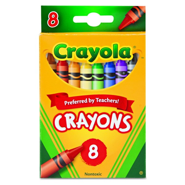 Crayola Nontoxic Crayons, 8 Count (Pack of 12)