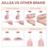 AILLSA Uñas francesas de gel, 180 unidades, uñas francesas a