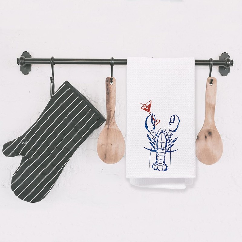 Yomisex Lobster Decor Towels, Lobste Party Decorations Dish Tea Towels