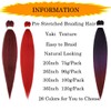Pre Stretched Braiding Hair Extensions 3 Packs 26 Inch Mixed