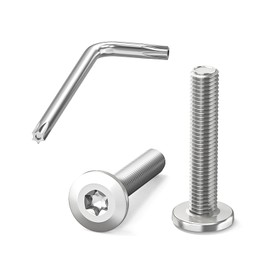 Dayalo Pack of 20 Torx Screws M5 x 25 mm, Flat Head Screws, Stainless Steel A2 V2A, M5 Screws, Machine Screws, Metal Screws with Torx Key