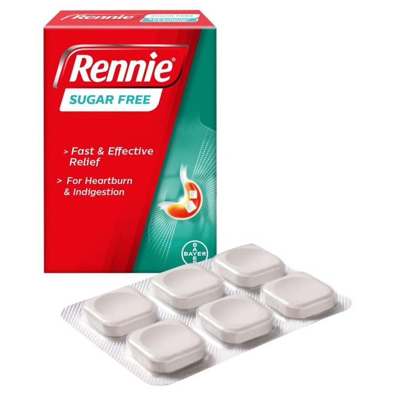 Rennie Sugar Free 24s X 6 Packs - 144 Chewable