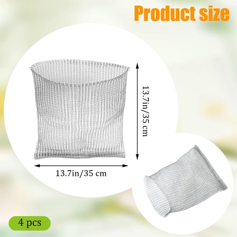 Sgphrzlt 4 Pack 3 Gallon Stainless Steel Plant Root Gopher