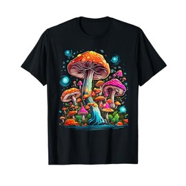 Hippie Mushrooms Psychedelic Forest Fungi Festival T-Shirt