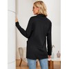 Rapbin Women's Black Long Sleeve Open Front Cardigans with Pockets