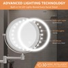 Auxmir Rechargeable Wall Mounted Lighted Makeup Mirror, 8" Double Sided