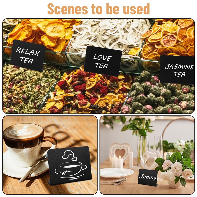 XINRUI 22 Pcs Mini Chalkboard Signs, 100 * 76mm Small