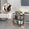 Himix Storage Shelves with 6 Hooks, 3 Tier Foldable Shelf