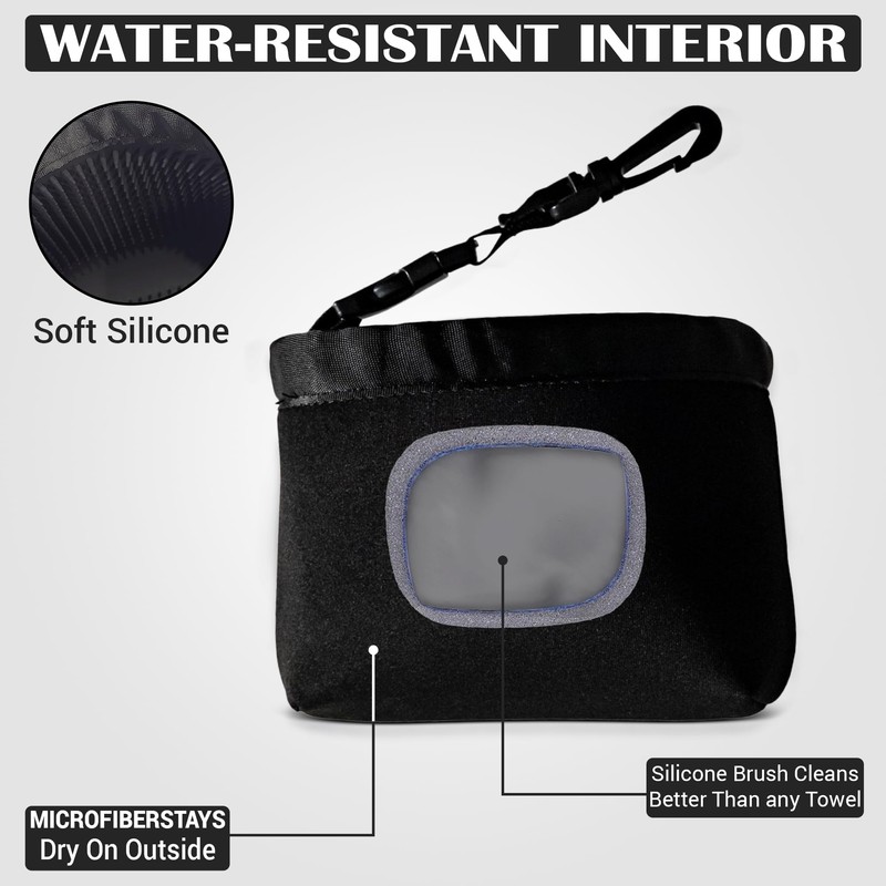 Birdie Buddy Golf Club Washer Bag with Retractable Brush –