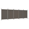 'vidaXL 5-Panel Room Divider in Anthracite - Foldable Fabric Screen