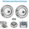 2 Pack Kitchen Sink Plug Strainer, Stainless Steel Kitchen Sink
