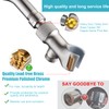 Brushed Nickel Metal Shower Head Holder - Adjustable Mount for