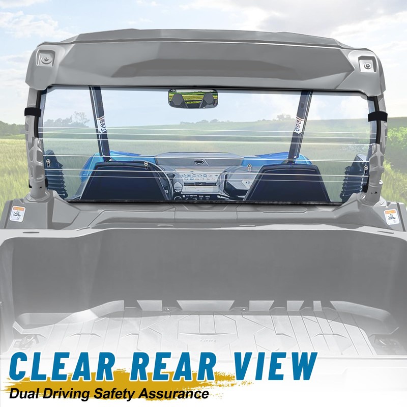 StarknightMT 2021+ Commander Rear Windshield, Commander Back Window Windscreen Compatible
