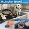 INVIHUG, 50 Pack, Disposable Shower Drain Hair Catcher Mesh Stickers,