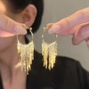 Gold Tassel Earrings for Women Boho Tassel Dangle Earrings Long