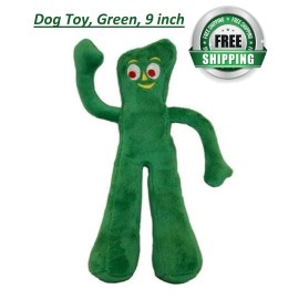 Multipet Gumby Plush Filled Dog Toy, Green, 9 inch (Pack of 1)