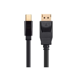 Monoprice Mini DisplayPort 1.2 to DisplayPort Cable - 15 Feet, 4K Capable, Supports 3D Video - Select Series Black