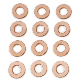 Cardoctor F00VC17503 12pcs Copper Shim Clip Washer Nozzle Copper Washer Gasket for Common Rail Injector Diesel Fuel Pump (F00VC17503, 12)