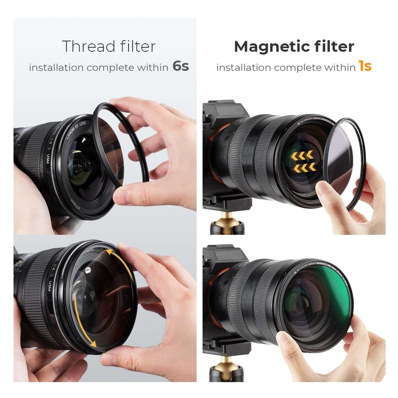 K&F Concept Nano X-Series Black-Mist 1/8 Magnetic Filter Black Promist