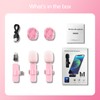 HONGJIEYUAN Pink Wireless Lavalier Microphone for iPhone & Android -