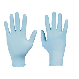 Nitrile Gloves Nitrile Blue; rolled wrist Parts, ungepude, Manufacturer Order...