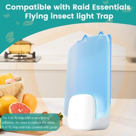 10 Pack Double Sided Sticky Refills for Flying Insect Light Trap, High Viscosity Glue Cartridges, Compatible with Raid Essentials Model Non-Toxic, Kid & Pet Safe