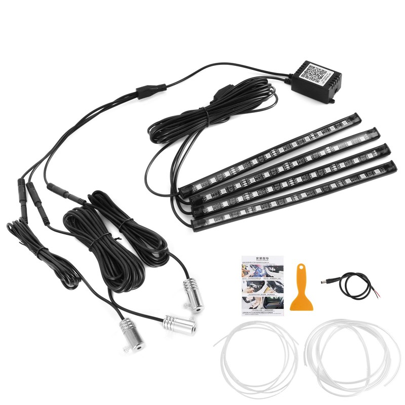 LED Ambient Lamp Atmosphere Wireless IP65 Waterproof Automotive Interior Decor