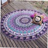 CAXUSD Mandala Round Beach Blanket Microfiber Picnic Blanket Soft Towel