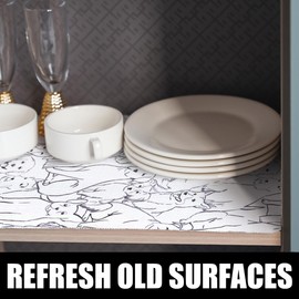 Amiitay Animal Shelf and Drawer Liner for Cabinets, 12IN x 20FT Non-Adhesive and Strong Non-Slip Dog Shelf Cabinet Drawer Liners for Kitchen, Waterproof Cupboard Liners,Easy to Clean