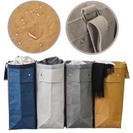 QUALIALL Kitchen Recycling Bin, Large Washable Paper Bags - Sturdy, Foldable, Space-Saving - Multipurpose Trash Can for Kitchen, Garden, and Indoor Use, 4 Colors, 4 Packs/Set