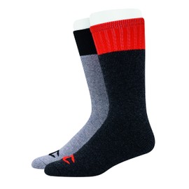 Champion Men's Outdoor Double Dry 2-Pair Pack Crew Socks, Dynamic Orange/Back, One Size