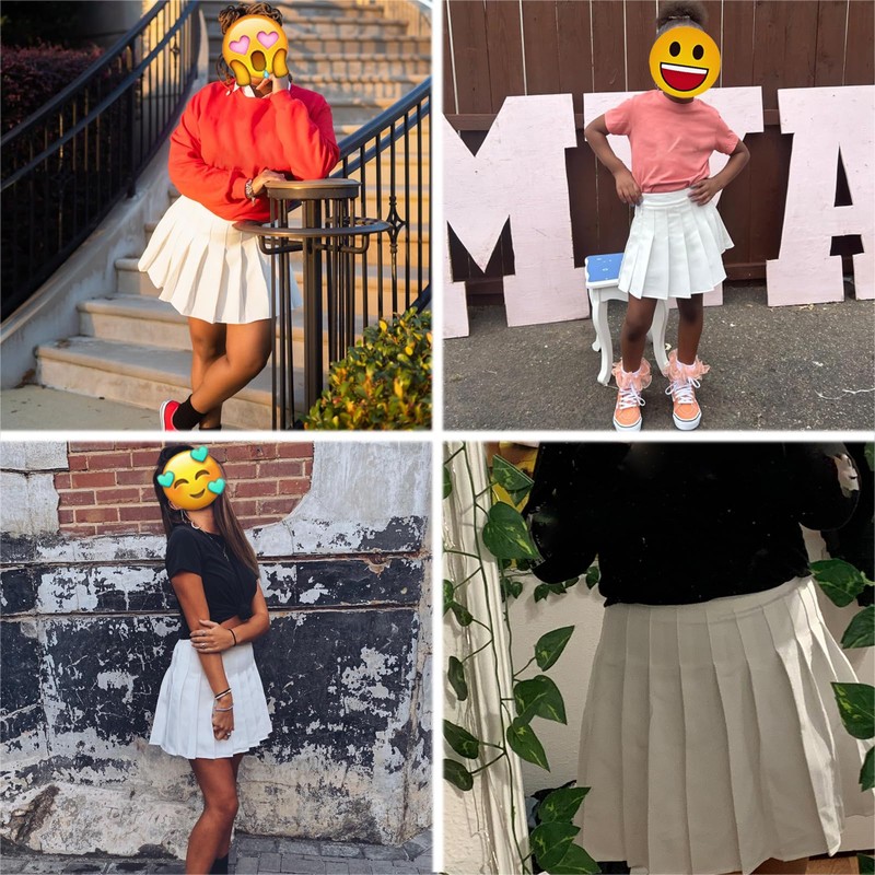 SANGTREE Falda Plisada para niñas con cómoda Banda elástica Casual,