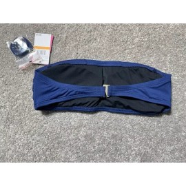 Vince Camuto Bikini Top  Womens S Removable Pads with Straps Lined Stretch Blue