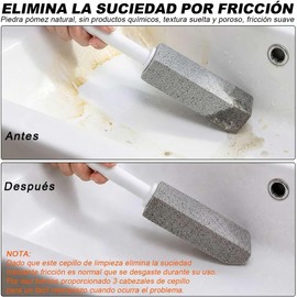 Piedra Pómez de Limpieza MOYAC CPP con 4 Cabezales Reemplazables y Mango Largo