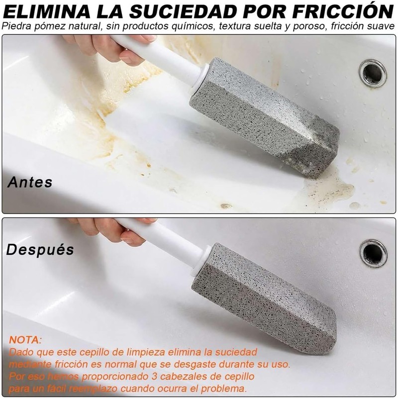 Piedra Pómez de Limpieza MOYAC CPP con 4 Cabezales Reemplazables