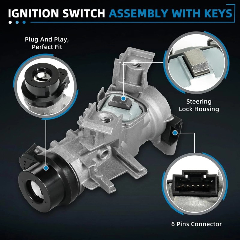 Unbranded For Vw Jetta 2006-2018 Ignition Switch Lock Assembly W/remote