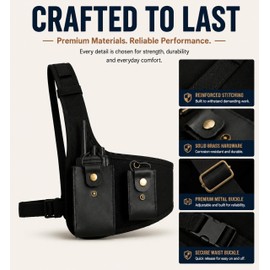 Radio Chest Harness, Canvas and Leather Radio Holster