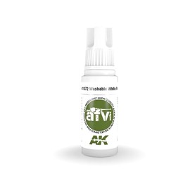 AK Acrylics 3Gen AFV AK11372 Washable White Paint (17ml)