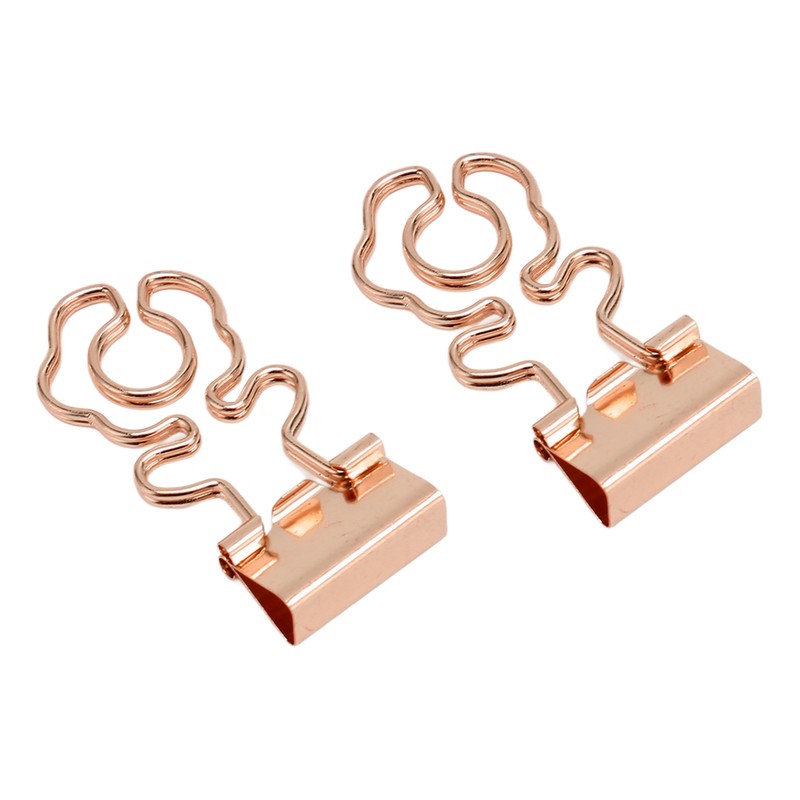 100 Pcs Mini Binder Clips Flower Shape Strong Clamping Force